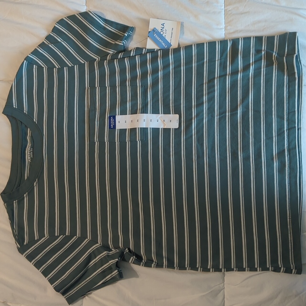 Arizona Striped Semi-fit Pocket Tee